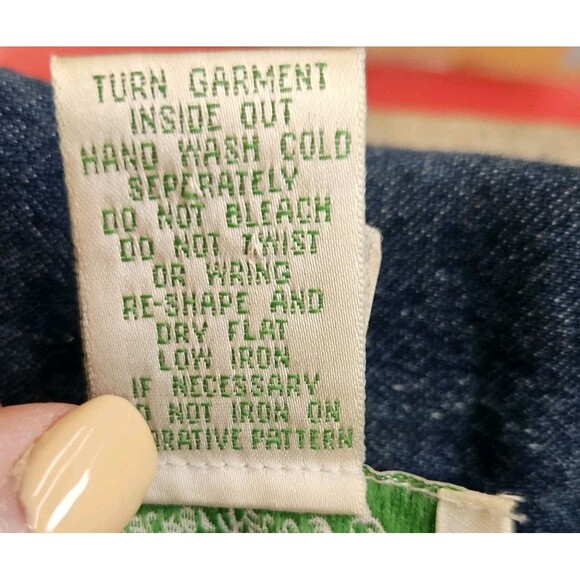 Quacker Factory Blue Denim Jacket Size M Fall Pumpkins Scarecrow Sunflowers - Picture 12 of 12